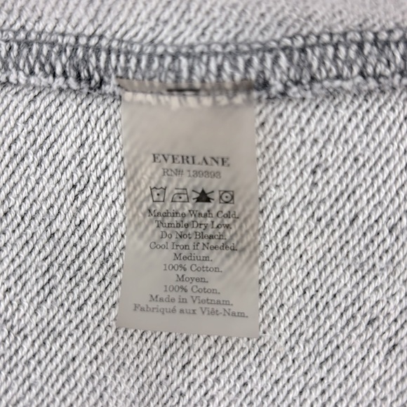 Everlane Short Sleeve Vintage Terry Pullover Sweatshirt Size Medium in Gray - Picture 5 of 7